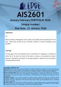 AIS2601 January&sol;February Supplementary Portfolio &lpar;ANSWERS&rpar; 2026 - DUE 23 January 2026
