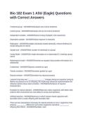 Bio 182 Exam 1 ASU &lpar;Eagle&rpar; Questions with Correct Answers
