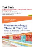 Test Bank for Pharmacology Clear & Simple 5th Edition &vert; Chapter-by-Chapter Multiple Choice Questions &vert; NCLEX Prep &vert; Updated & Graded A&plus;