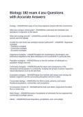 Biology 182 exam 4 asu Questions with Accurate Answers