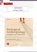 Biological Anthropology&colon; Concepts and Connections &lpar;3rd Edition&comma; Agust&iacute;n Fuentes&rpar; &ndash; Verified Test Bank & Study Guide &lpar;Chapters 1&ndash;11&rpar;