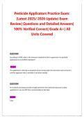 Pesticide Applicators Practice Exam 2025-2026 &vert; Review Questions & Detailed Answers