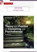 Theory and Practice of Counseling and Psychotherapy &lpar;11th Edition&comma; Gerald Corey&rpar; &ndash; Verified Test Bank & Study Guide &lpar;All Chapters Included&rpar;