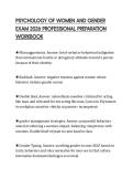 PSYCHOLOGY OF WOMEN AND GENDER EXAM 2026 PROFESSIONAL PREPARATION WORKBOOK