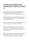 COLORADO SALES LICENSE TEST 2026 EXAMINATION TEST COMPLETE Q&A GRADED A&plus;