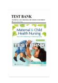 Maternal & Child Health Nursing&colon; Care of the Childbearing & Childrearing Family 9th Edition Silbert Flagg &lpar;All chapters&rpar; Test Bank 