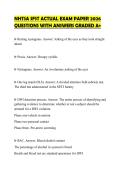 NHTSA SFST ACTUAL EXAM PAPER 2026 QUESTIONS WITH ANSWERS GRADED A&plus;