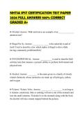 NHTSA SFST CERTIFICATION TEST PAPER 2026 FULL ANSWERS 100&percnt; CORRECT GRADED A&plus;