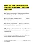 NHTSA SFST FINAL STUDY GUIDE 2026 QUESTIONS WITH CORRECT SOLUTIONS GRADED A&plus;