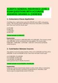 ALBERTA GENERAL INSURANCE LEVEL 1 EXAM QUESTIONS WITH ACCURATE ANSWERS GRADED A&plus; &lpar;VERIFIED&rpar;