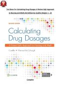 Full Test Bank for Calculating Drug Dosages&colon; A Patient-Safe Approach to Nursing and Math&comma; 2nd Edition by Sandra Luz Martinez de Castillo and Maryanne Werner-McCullough &vert; Chapters 1-22 &vert; Verified Questions & Answers &vert; Detailed Rationales &vert; Updated 2026 Ver