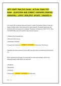 NPTE FSBPT PRACTICE EXAM &vert; ACTUAL EXAM TEST BANK - QUESTIONS AND CORRECT ANSWERS &lpar;VERIFIED ANSWERS&rpar; &vert; LATEST 2026&sol;2027 UPDATE &vert; GRADED A&plus;&period;