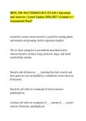 BIOL 250&colon; BACTERIOLOGY EXAM 1 Questions and Answers &vert; Latest Update 2026-2027 &vert; Graded A&plus; &vert; Guaranteed Pass&excl;&excl;
