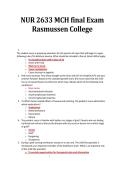 NUR 2633 MCH Final Exam &ndash; Rasmussen College 2026&sol;2027 &vert; Study Guide