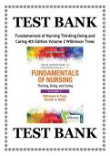 Test Bank for Fundamentals of Nursing &ndash; Vol 2&colon; Thinking&comma; Doing&comma; and Caring Fourth Edition &lpar;2026 Latest Update&rpar; by Judith M&period; Wilkinson&comma; Leslie S&period; Treas & Karen L&period; Barnett &mdash; 100&percnt; Guarantee Pass