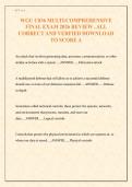 WGU C836 Multi&sol;Comprehensive Final Exam 2026 Review &ndash; All Correct & Verified Answers to Score A