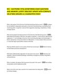 NCC - ELECTRONIC FETAL MONITORING EXAM QUESTIONS AND ANSWERS &vert;LATEST 2026&sol;2027 UPDATE WITH COMPLETE SOLUTIONS &lpar;GRADED A&plus;&rpar; GUARANTEED PASS&excl;&excl;