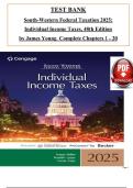 TEST BANK South-Western Federal Taxation 2026&colon; Individual Income Taxes&comma; 48th Edition by James Young Complete Chapters 1-20