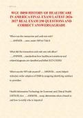 WGU D050 History of Healthcare in America Final Exam &ndash; 2026&sol;2027 Verified 250 Q&A &vert; A-Grade