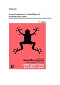 Test Bank For Human Development&colon; A Cultural Approach 3rd Edition by Jeffrey Jensen Arnett&vert; UPDATED 2026