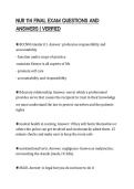 NUR 114 FINAL EXAM QUESTIONS AND ANSWERS &vert; VERIFIED