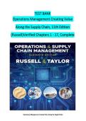 Operations Management&colon; Creating Value Along the Supply Chain &ndash; 11th Edition &lpar;Operations Management Course&comma; Russell & Taylor&comma; 2024&rpar; &ndash; Complete Test Bank Chapters 1&ndash;17