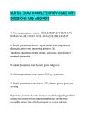 NUR 155 EXAM COMPLETE STUDY GUIDE WITH QUESTIONS AND ANSWERS