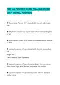 NUR 155 PRACTICE EXAM 2026 QUESTIONS WITH VERIFIED ANSWERS