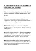 NUR 160 EXAM 2 HONDROS 2026 COMPLETE QUESTIONS AND ANSWERS