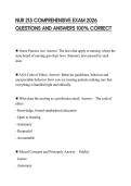 NUR 215 COMPREHENSIVE EXAM 2026 QUESTIONS AND ANSWERS 100&percnt; CORRECT