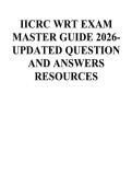IICRC WRT EXAM MASTER GUIDE 2026 UPDATED QUESTIONS AND ANSWERS RESOURCES