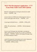WGU Web Development Applications C777 Exam Study Guide &ndash; Latest 2026 Updated