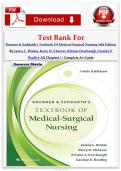 Test Bank For Brunner & Suddarth's Textbook Of Medical-Surgical Nursing 16th Edition By Janice L&period; Hinkle&comma; Kerry H&period; Cheever&comma; Kristen Overbaugh&comma; Carolyn E Bradley  All Chapters &vert;&vert; Complete A&plus; Guide