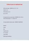 Critical Care Air Methods Test 2026&sol;2027 &vert; Paramedic Study Guide