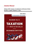 Complete Solution Manual For McGraw-Hill's Taxation of Individuals and Business Entities 2026 Edition Evergreen Release By Brian C&period; Spilker&comma; Benjamin C&period; Ayers&comma; Ultimate Guide A&plus;