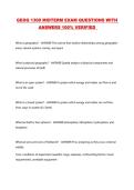 GEOG 1300 MIDTERM EXAM QUESTIONS WITH ANSWERS 100&percnt; VERIFIED 