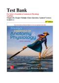 Anatomy & Physiology 10th Edition Test Bank &ndash; Seeley&rsquo;s Essentials Q&A &vert; Student Study Guide &vert; HAPS Aligned MCQs