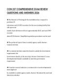CON 237 COMPREHENSIVE EXAM REVIEW QUESTIONS AND ANSWERS 2026
