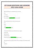 CST EXAM QUESTIONS AND ANSWERS 2025-2026 GUIDE