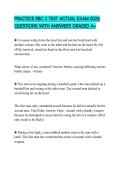 PRACTICE RBC 2 TEST ACTUAL EXAM 2026 QUESTIONS WITH ANSWERS GRADED A&plus;