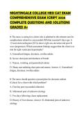 NIGHTINGALE COLLEGE HESI CAT EXAM COMPREHENSIVE EXAM SCRIPT 2026 COMPLETE QUESTIONS AND SOLUTIONS GRADED A&plus;