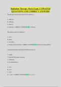 Radiation Therapy Mock Exam 2 UPDATED  QUESTIONS AND CORRECT ANSWERS
