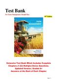 Farm Management 10th Edition Test Bank &ndash; Complete Chapters 1&ndash;22&comma; Multiple-Choice&comma; True&sol;False & Short Answer &vert; A&plus; Graded Solutions