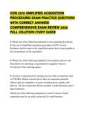 CON 2370 SIMPLIFIED ACQUISITION PROCEDURES EXAM PRACTICE QUESTIONS WITH CORRECT ANSWERS COMPREHENSIVE EXAM REVIEW 2026 FULL SOLUTION STUDY GUIDE