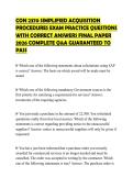 CON 2370 SIMPLIFIED ACQUISITION PROCEDURES EXAM PRACTICE QUESTIONS WITH CORRECT ANSWERS FINAL PAPER 2026 COMPLETE Q&A GUARANTEED TO PASS