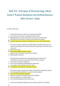 NUR 210 Principles of Pharmacology &ndash; Mock Exam 3 2026&sol;2027 &vert; Practice Questions with Verified Answers &vert; 100&percnt; Correct &ndash; Galen