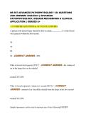 NR 507 ADVANCED PATHOPHYSIOLOGY 124 QUESTIONS  AND ANSWERS 2026&sol;2027 &vert;&vert; ADVANCED  PATHOPHYSIOLOGY&comma; DISEASE MECHANISMS & CLINICAL  APPLICATION &vert;&vert; GRADED A&plus; 