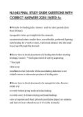 NU 643 FINAL STUDY GUIDE QUESTIONS WITH CORRECT ANSWERS 2025 &vert; RATED A&plus;