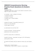 HNN325 Comprehensive Nursing Practice Exam Questions & Answers 2026