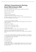 100 Item Comprehensive Nursing Exam With Answers 2026